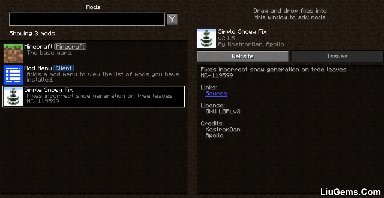 Simple Snowy Fix Mod Screenshot 01 Simple Snowy Fix Mod Screenshot 01