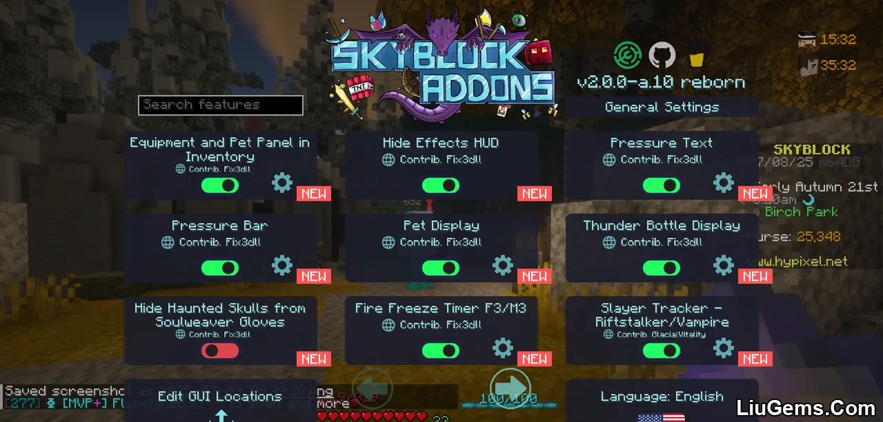 Skyblock Addons Unofficial Mod Screenshots 3 Skyblock Addons Unofficial Mod Screenshots 3