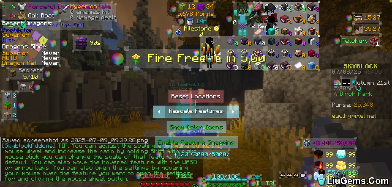 Skyblock Addons Unofficial Mod Screenshots 4 Skyblock Addons Unofficial Mod Screenshots 4