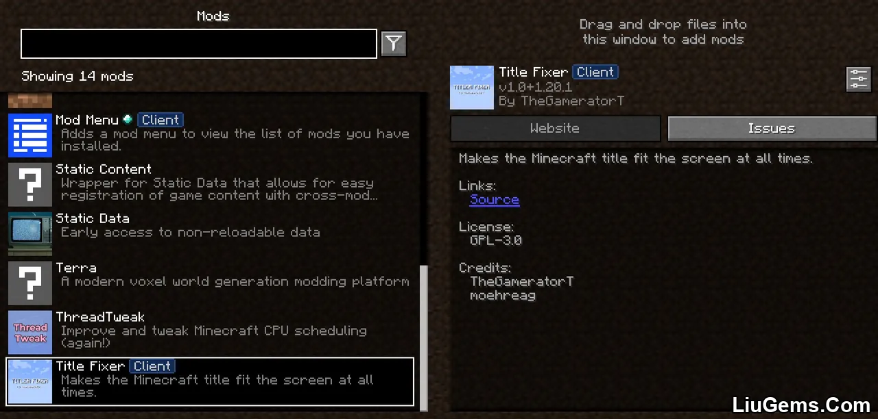 Title Fixer Mod Screenshots 1 Title Fixer Mod Screenshots 1