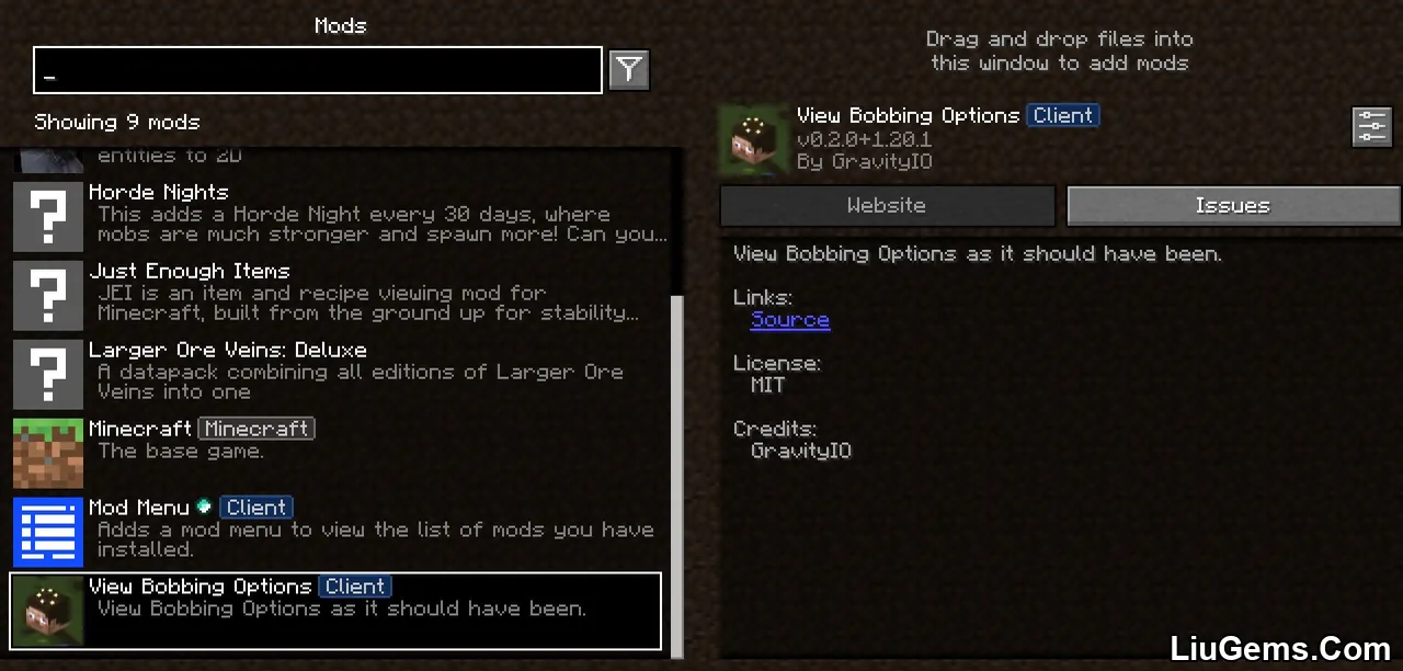 View Bobbing Options Mod Screenshots 1 View Bobbing Options Mod Screenshots 1
