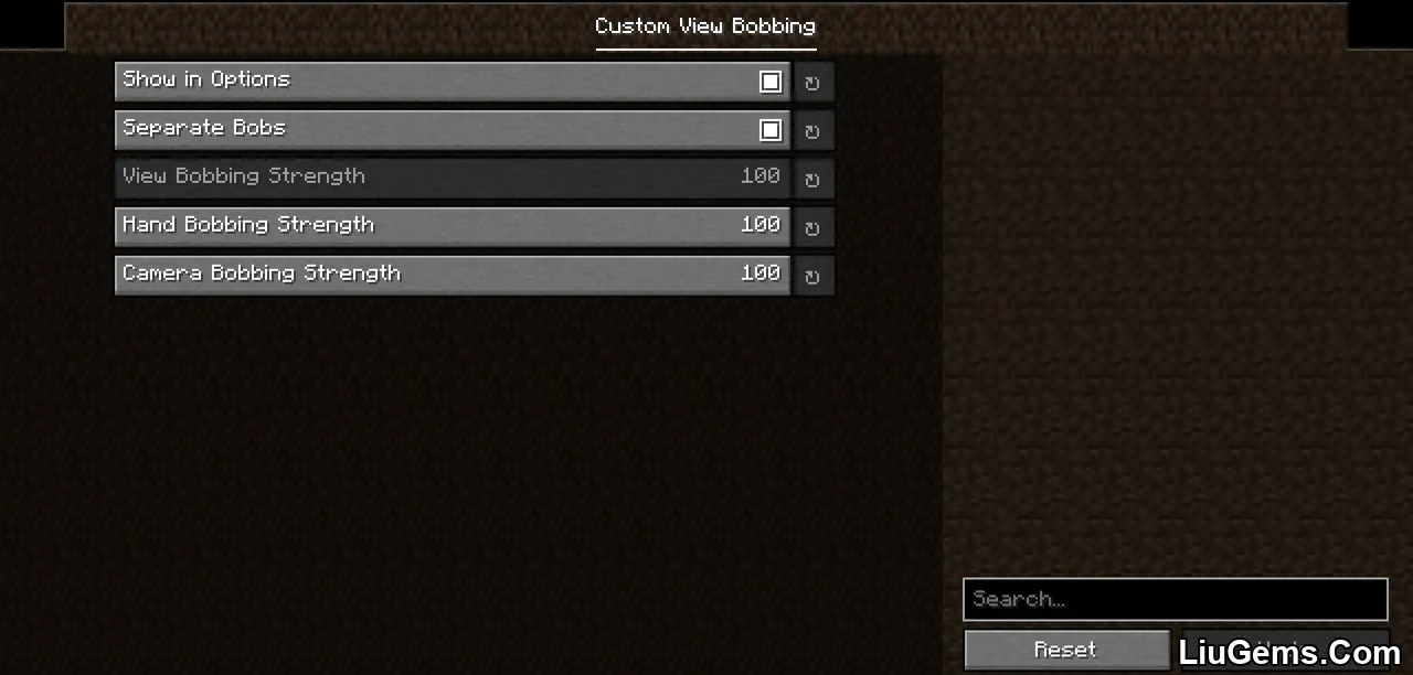 View Bobbing Options Mod Screenshots 2 View Bobbing Options Mod Screenshots 2