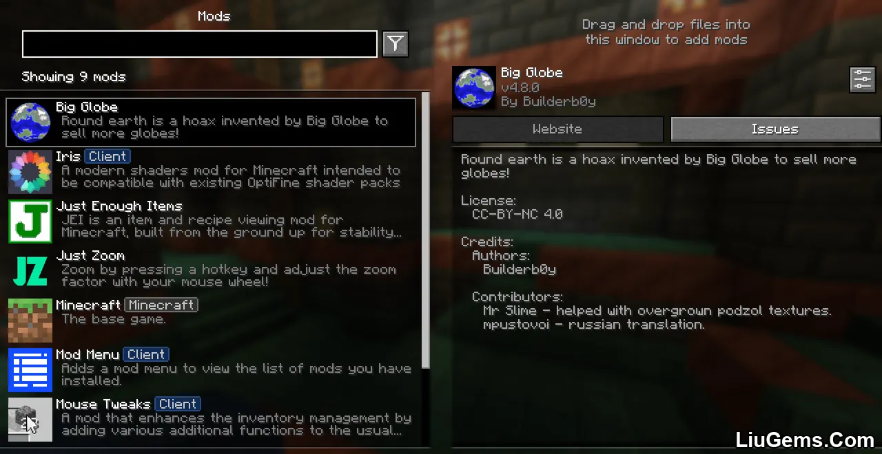 Big Globe Mod Screenshots 1 Big Globe Mod Screenshots 1