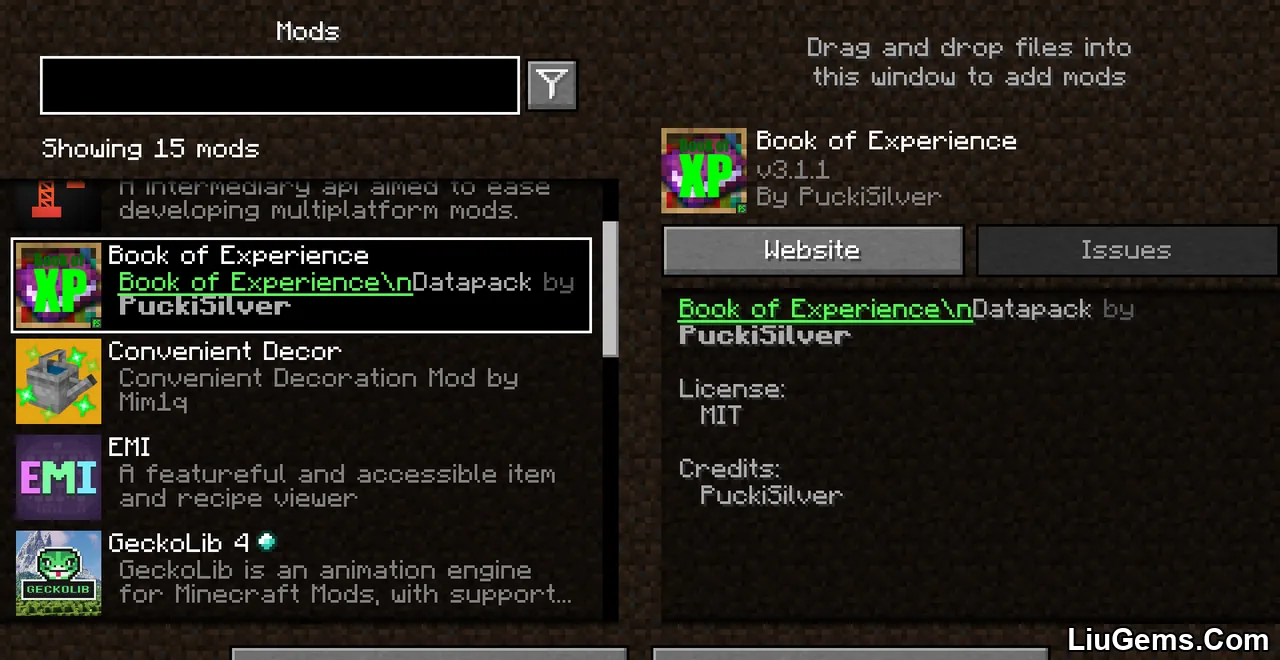 Book Of Experience Mod Screenshots 1 Book Of Experience Mod Screenshots 1