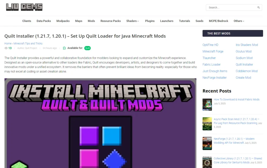 Quilt Loader Download Page