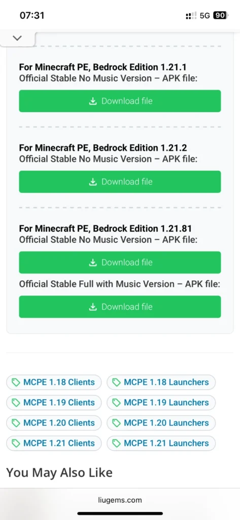 Minecraft PE APK download