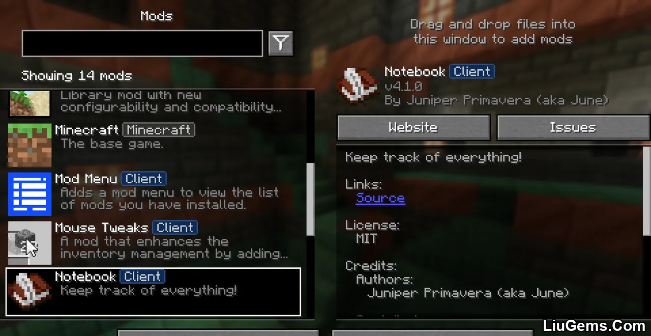 Notebook Mod Screenshots 1 Notebook Mod Screenshots 1