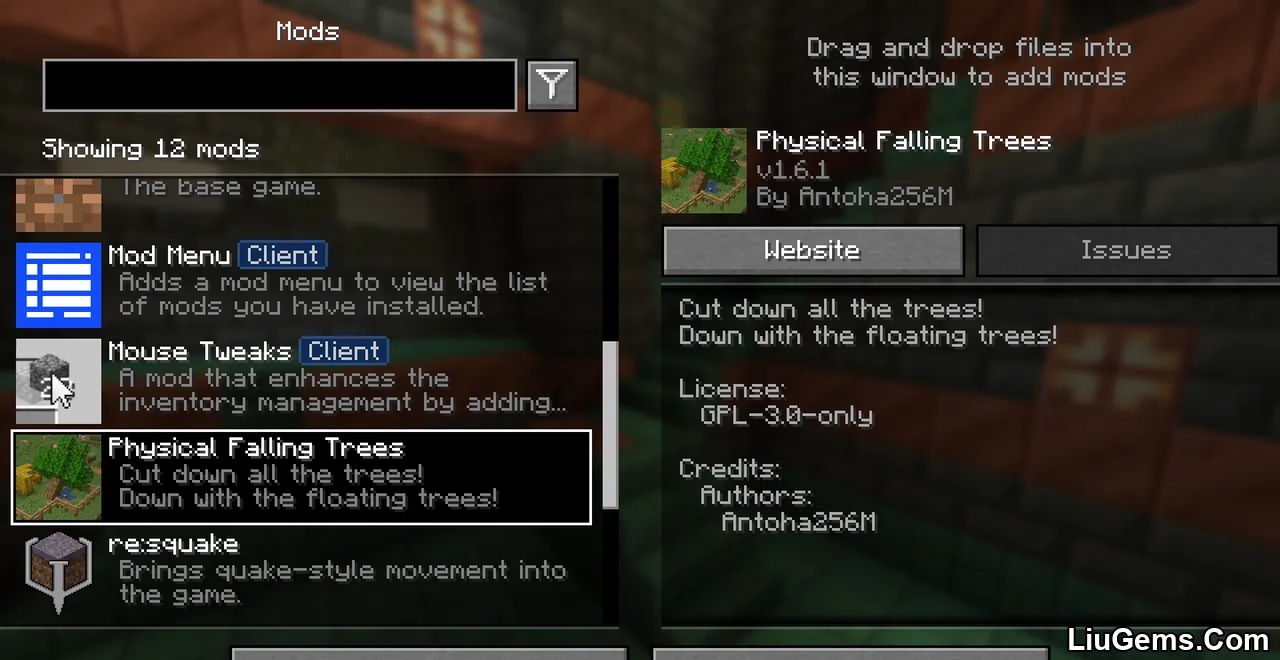 Physical Falling Trees Mod Screenshots 1 Physical Falling Trees Mod Screenshots 1
