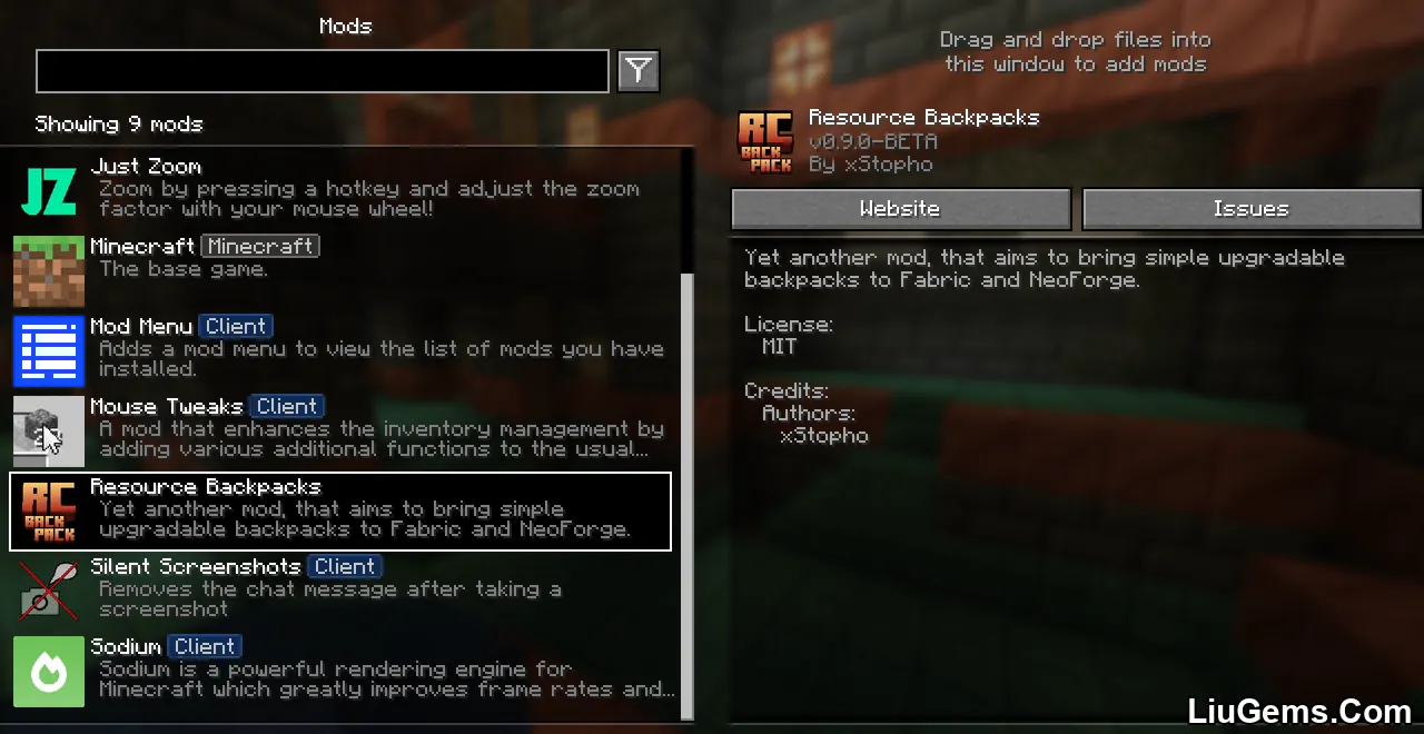 Resource Backpacks Mod Screenshots 1 Resource Backpacks Mod Screenshots 1