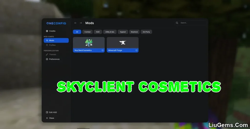 SkyClient Cosmetics Mod