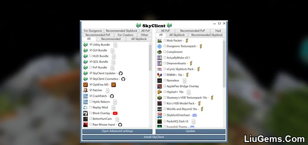 Skyclient Mod Screenshots 02 Skyclient Mod Screenshots 02