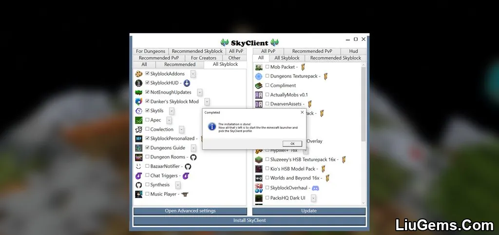 Skyclient Mod Screenshots 04 Skyclient Mod Screenshots 04
