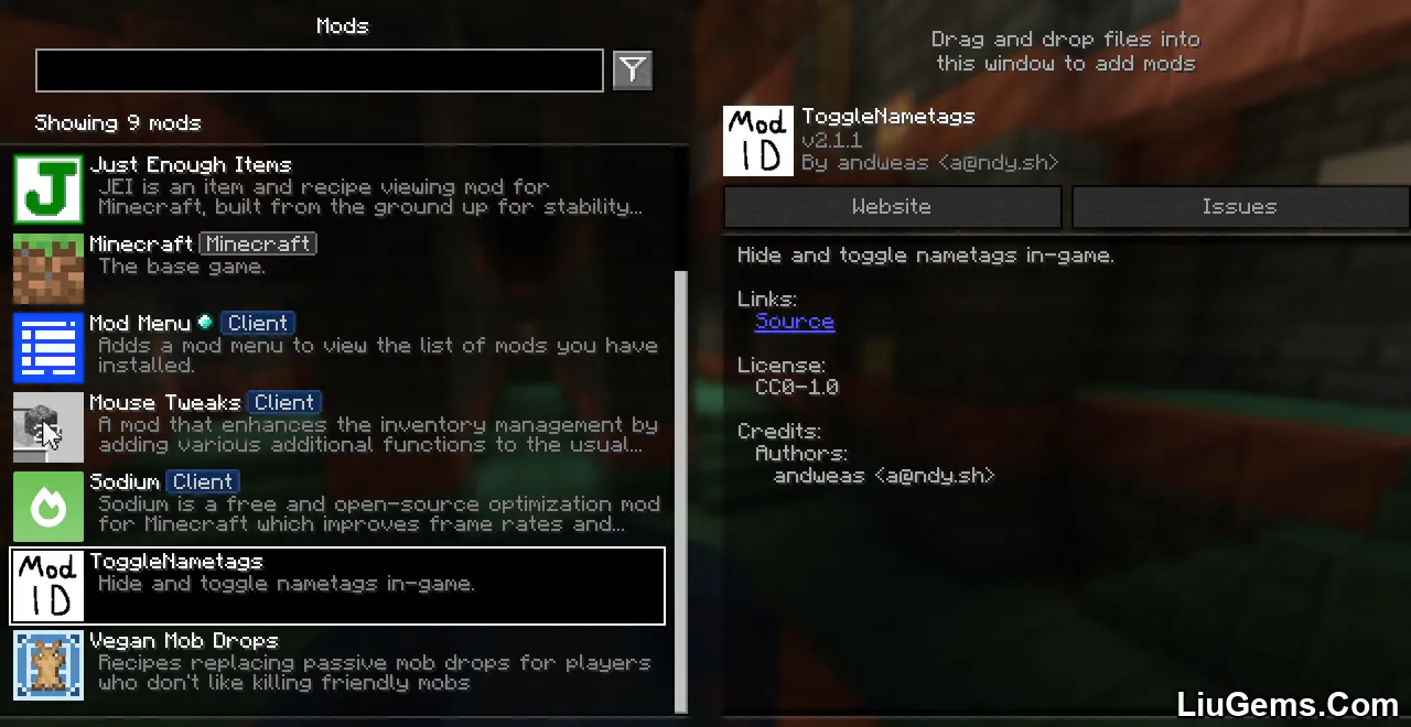 Toggle Nametags Mod Screenshots 1 Toggle Nametags Mod Screenshots 1