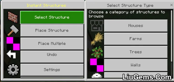 Instant Structures Addon Mcpe 2 Instant Structures Addon Mcpe 2