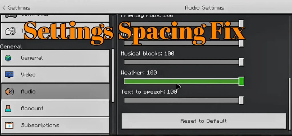 Settings Spacing Fix Pack