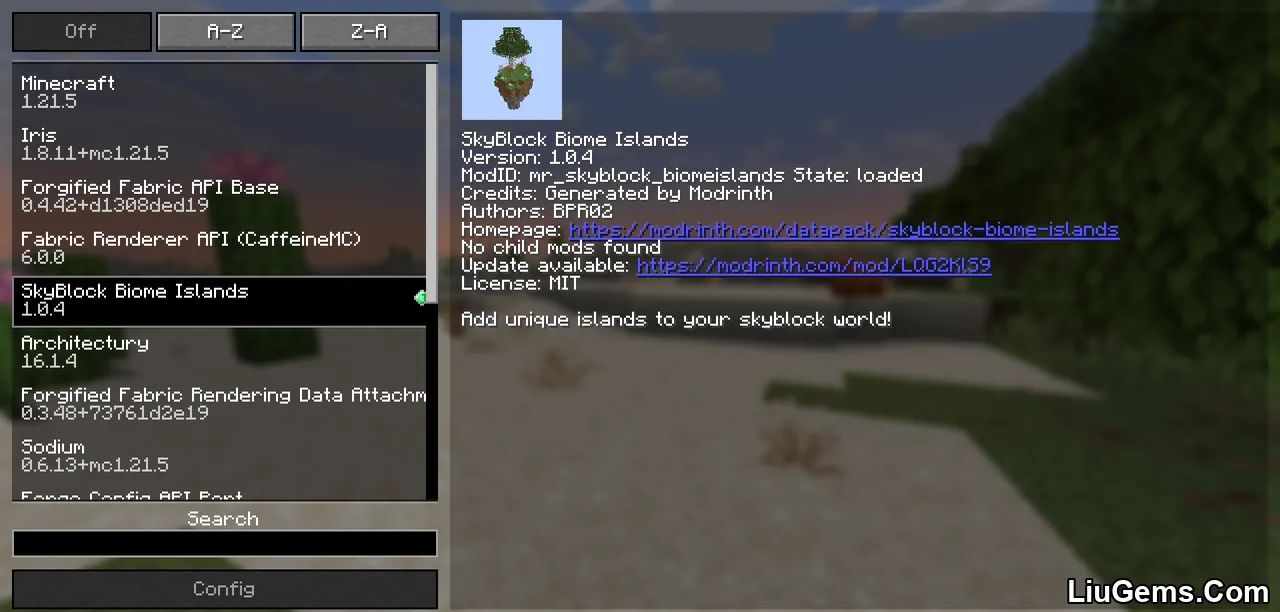 Skyblock Biome Islands Mod Screenshots 1 Skyblock Biome Islands Mod Screenshots 1
