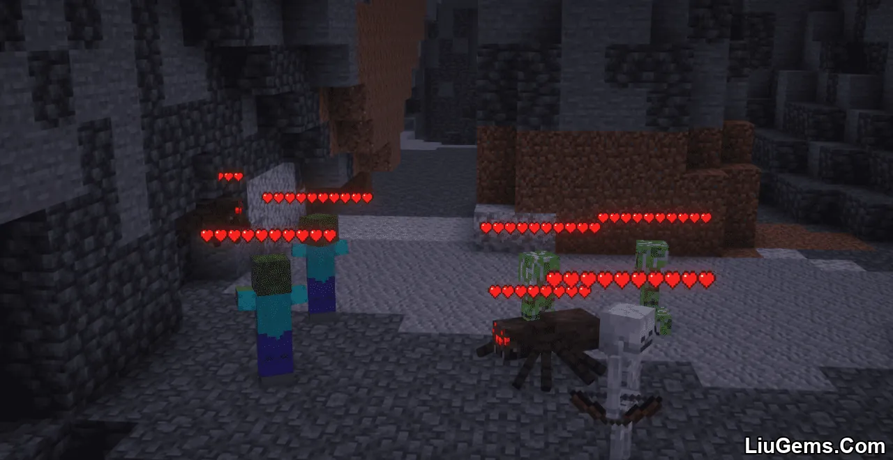 Mob Health Indicators Mod Screenshots 2 Mob Health Indicators Mod Screenshots 2
